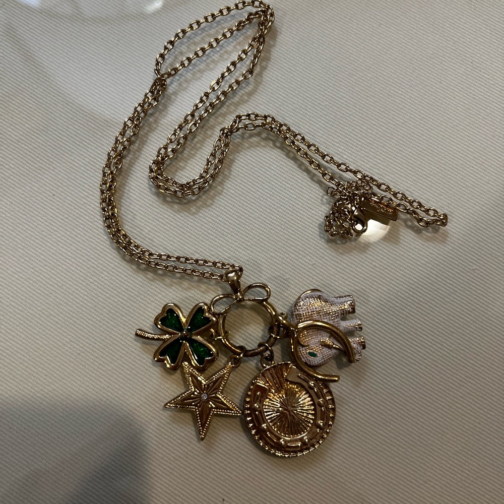 Lilly Pulitzer Gold Charm Necklace